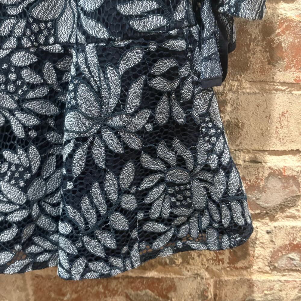 Keepsake Engage Navy Blue Lace Long Sleeve Dress Size XS - Picture 8 of 13